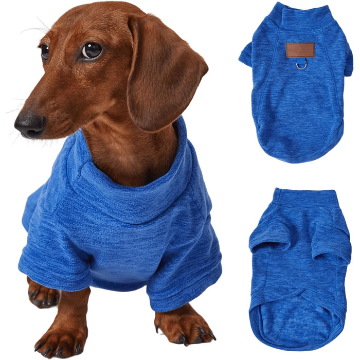 Теплий комбінезон для великих собак, флісовий пуловер для такс, 2 ноги, теплий одяг для домашніх тварин, піжама, костюм з кільцем D, блакитний, 3XL