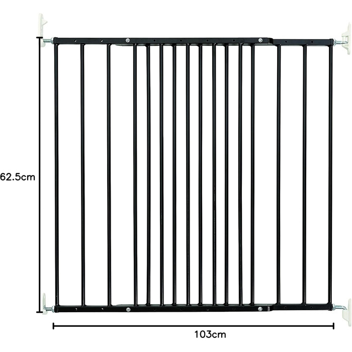 BabyDan Tor для захисту від дітей та домашніх тварин, розсувне, чорний, ширина 62,5-106,8 см