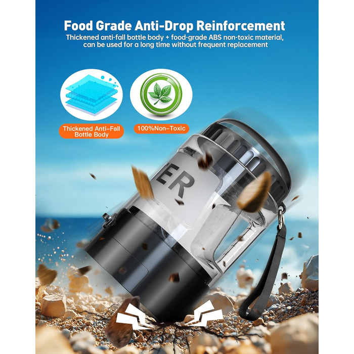 Водяна пляшка для собак Lesotc 2200 мл (2.8л) – велика, для подорожей, чорна