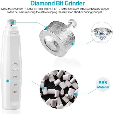 Електричний триммер для собак великих порід, догляд за кігтями, безболісний, безпечний, для собак та котів