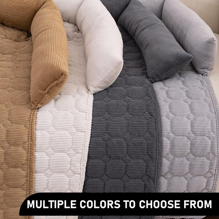 OKYUK Преміум лежанка для собак - захист дивану для тварин, ручної роботи та пральна подушка для собак, м'яка лежанка для собак для всіх розмірів (75 x 75 см) (90 x 90 x 10 см, колір: темно-сірий)