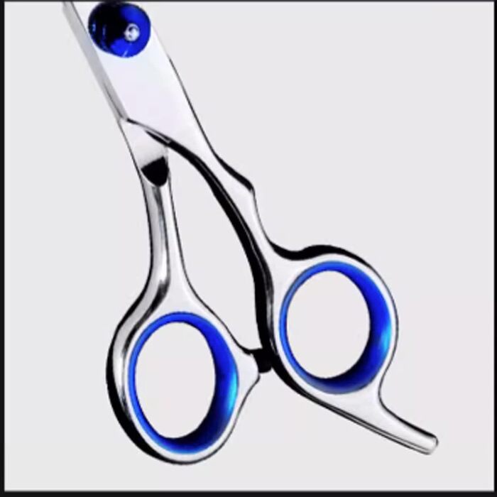 Набір ножиць для грумінгу собак та котів: прямі та зігнуті, з нержавіючої сталі (Blue)