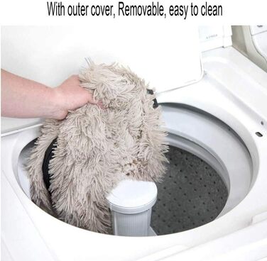 Кругле ліжко для собак та котів FANSU, м'яке, плюшеве, антиковзаюча база, різних кольорів та розмірів (80 см)