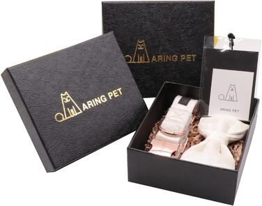 Елегантний ошийник для собак Aring з краваткою, велюровий, регульований, м'який, білий. Подарунок для дівчаток та хлопчиків