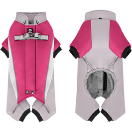 Зимовий теплий пуховик з регульованими лямками та світловідбиваючими смугами, розміри S-L