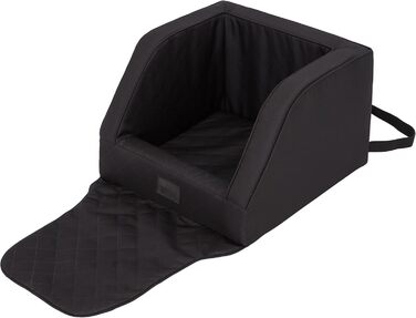 Автокрісло для собак, переноска для собак, лежанка для собак, переноски для тварин, для заднього сидіння, ковдра для собак, корзина для собак, лежанка для котів, для маленьких собак (46x46x31 см), чорний колір