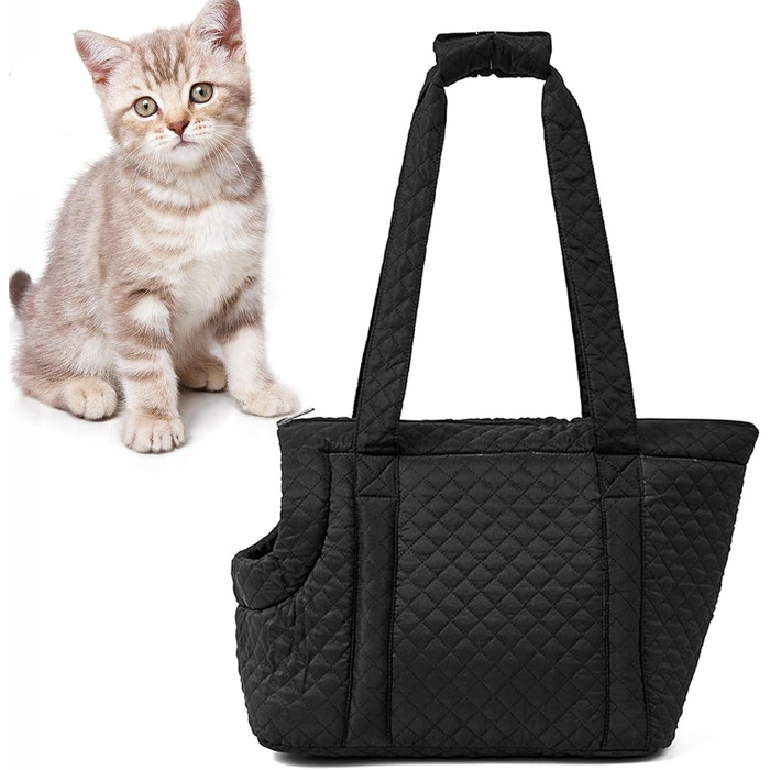 Сумка-переноска для собак та котів чорного кольору | Зручна переноска для маленьких собак, кошенят та цуценят