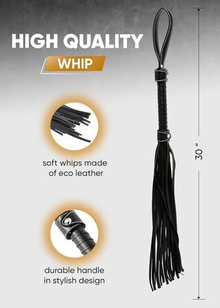 Набір для вершника RIDIN: 33 см батогом, 18 см реітгерте (указка) - для дресування коней, чорний