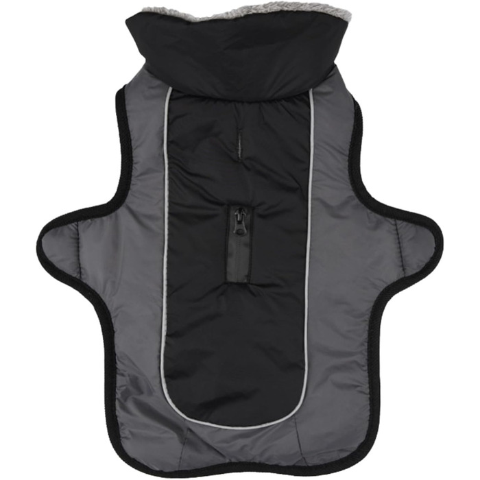 Тепла зимова куртка для собак, відбиваюча куртка для собак, одяг для собак, великі породи, чорний колір, розмір L