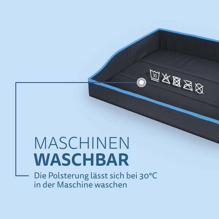 Складане ліжко для собак та котів Bestlivings - (80x60 см) - блакитне туристичне ліжко для тварин зі стабільним каркасом