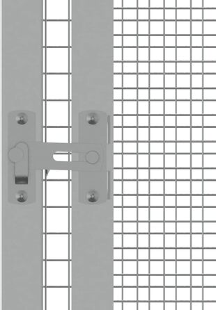 Вольєр для птахів Homgoday 111x107x211,5 см, оцинкована сталь, антрацит