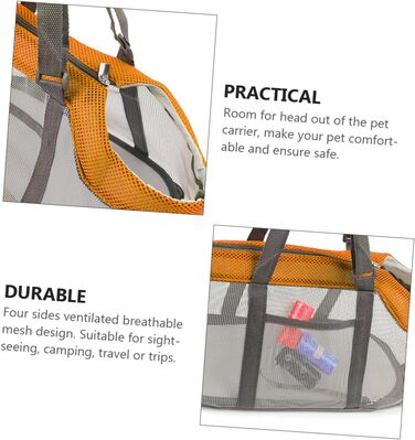 SUPVOX Транспортна сумка для собак і котів - велика, дихаюча, з надійним закриттям, міцна та портативна для походів, кемпінгу та подорожей
