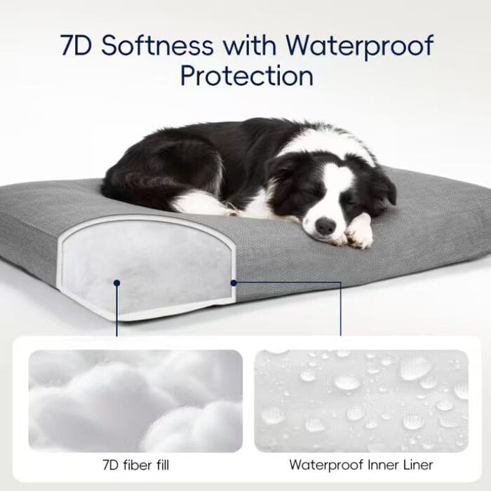 Килимок для собак Sytopia, сірий, 106 см, знімний чохол, антиковзаюча підкладка, для великих собак, для будки, для дому та вулиці