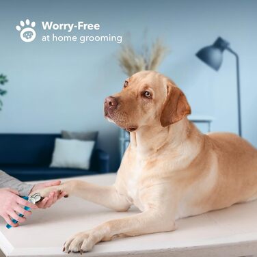 Триммер для собак BOSHEL з захистом від перерізання та пемзою - гострі леза, стабільний темно-синій