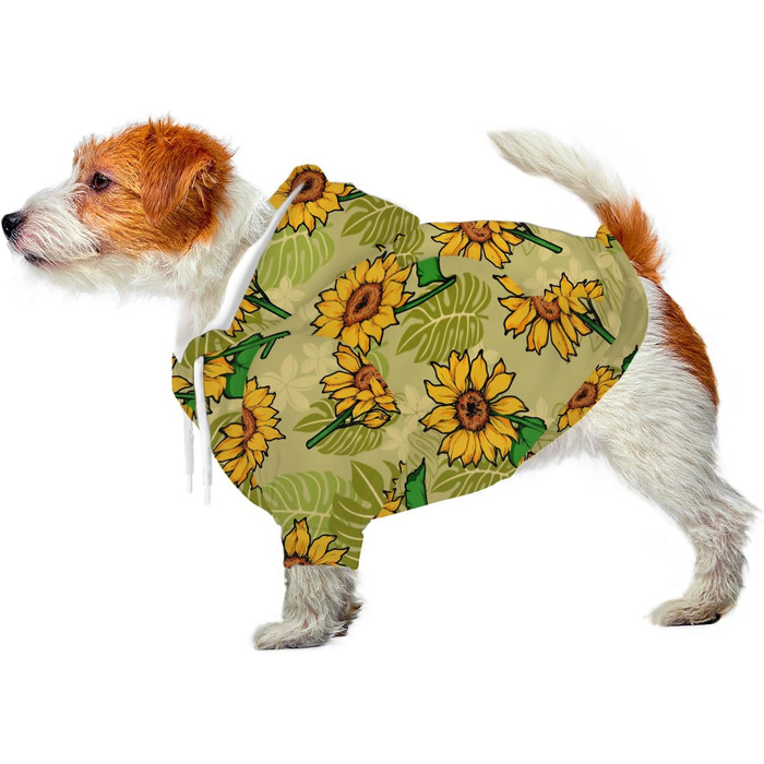 Пуловер для собак з принтом жирафи, одяг для тварин, зручний, з капюшоном, спортивний, для котів та собак, розмір 37x55x40 см