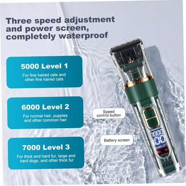 Набір для грумінгу собак POPETPOP: машинка для стрижки шерсті, акумуляторна, бездротова, тиха, з аксесуарами та гребінцями