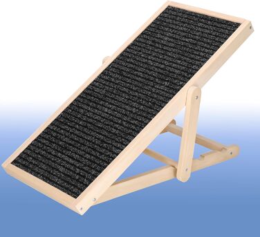 Дерев'яна рамка для собак, регульована висота, чорний колір, 78 см. Ідеально для маленьких собак.