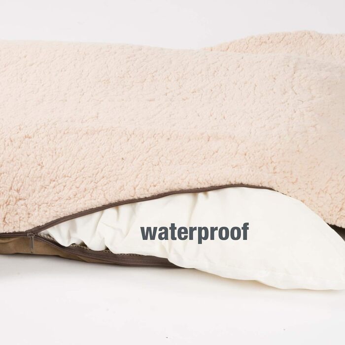 Ортопедичне ліжко для собак JAMAXX з ефектом пам'яті, вовною та знімним чохлом, 120x90 см, Кофе-коричневий