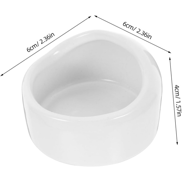 Набір мисок для хом'яків та дрібних тварин Ipetboom (2 шт) - білий, для води та корму