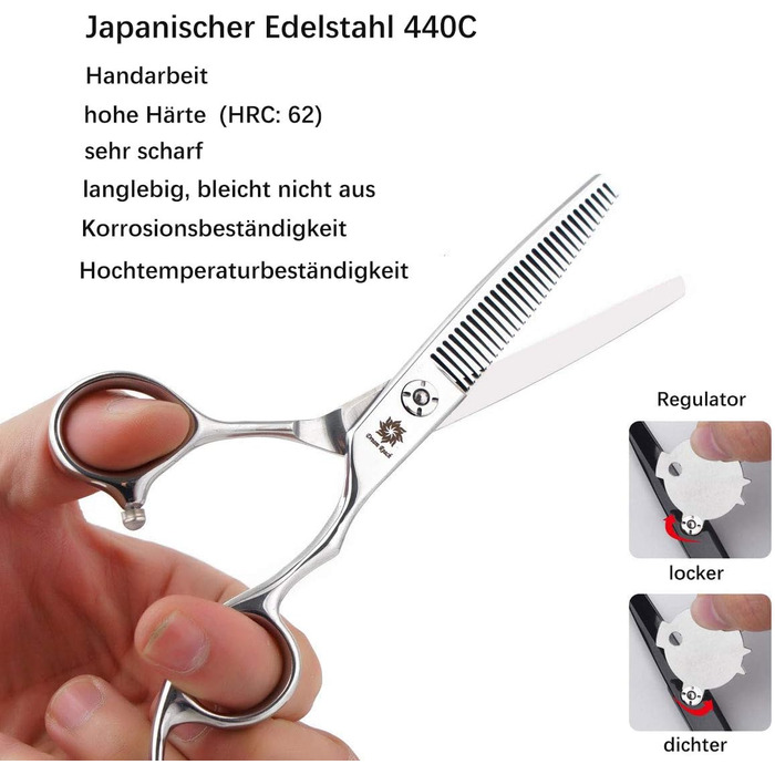 Професійна фризьорська ножиці Dream Reach 6 дюймів з японської сталі 440C, ручної роботи, для точного зрізу волосся дам та чоловіків. Ідеальний подарунок.