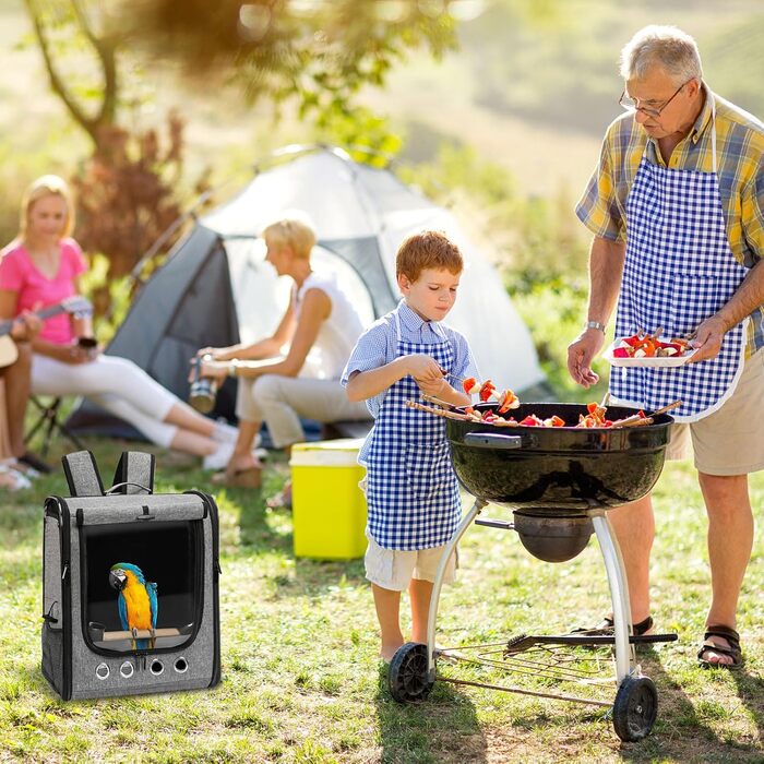 Переносна сумка-переноска для птахів GRLEAYIE: легкий рюкзак для папуги, велика, дихаюча, прозора сумка-переноска для подорожей