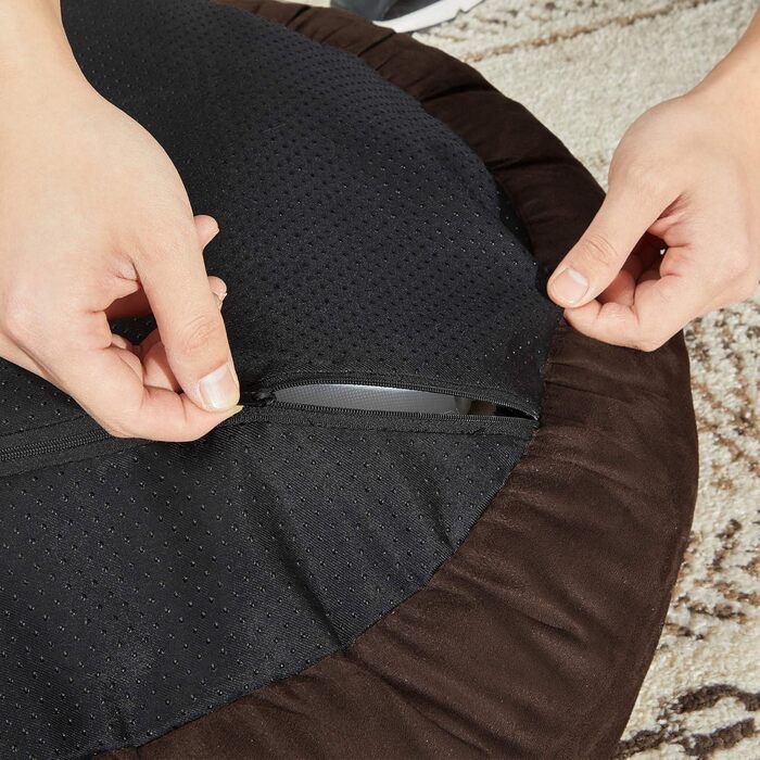 Ліжко для собак та котів Feandrea Donut, діаметр 50 см, колір коричневий