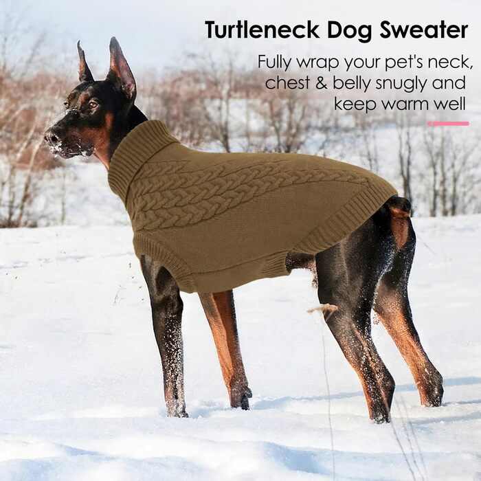 Пуловер для собак AOFITEE, коричневий