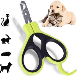 Тример для нігтів домашніх тварин: для котів, кроликів, цуценят та інших дрібних тварин, безпечний та гострий, зелений