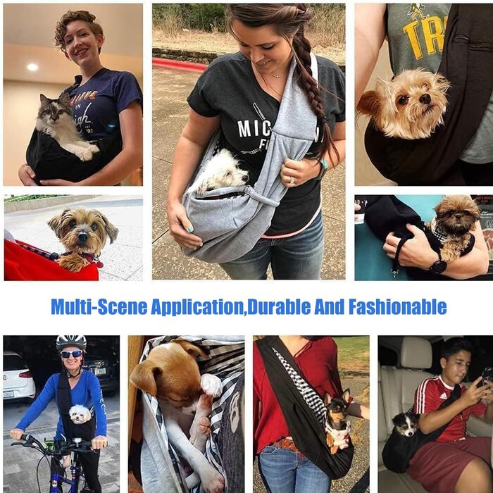 Сумка-переноска для собак до 10 кг, чорна. Регульована переноска для маленьких тварин, ідеальна для прогулянок та подорожей