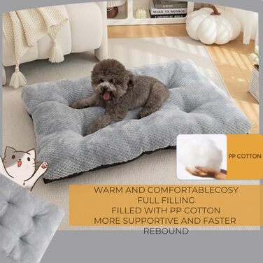 М'яка підстилка для собак Fesky: підстилка в переноску, лежанка для собак, килимок для песиків, 55x40 см сірий