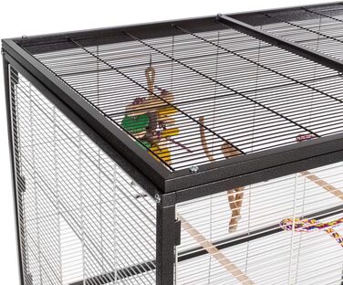 Вольєр для птахів XXL Vogelvoliere Casa 120, 120x81x180 см, антик/платина, клітка для папуг і канарок