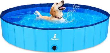 Басейн для собак Pourbibi, 160 x 30 см, розкладний, з ПВХ, антиковзаюча поверхня