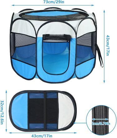 Кішка-бігове колесо Floving для домашніх тварин, складане, для використання в приміщенні та на вулиці, 8 прикрас, водонепроникне (M)