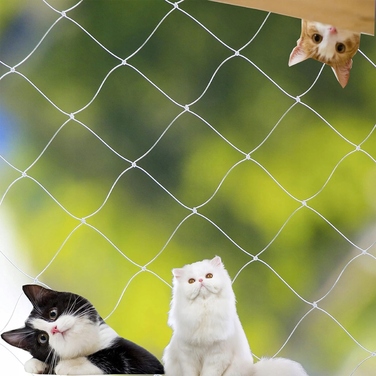 Захисна сітка на балкон від котів та голубів, 8x3м, вічко 26мм, без свердління (набір)