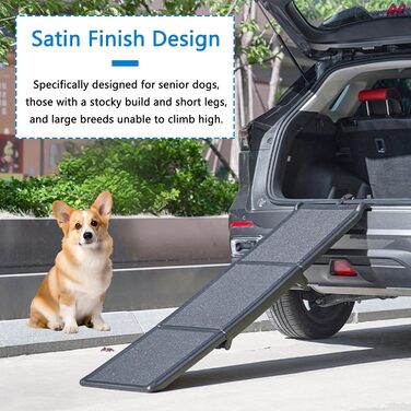 Рампа для собак велика, 180 см, складна, 70 кг, з антиковзким килимком, для авто, SUV, вантажівок та меблів