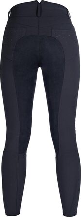 Брюки для верхової їзди HKM Savona, чорні, з деталями зі стразів та Alos-покриттям, розмір 40