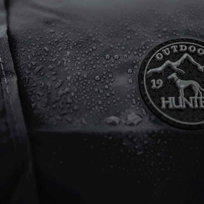Дощовик для собак HUNTER UPPSALA RAIN, чорний, водонепроникний, вітрозахисний, з регульованим поясом, світловідбиваючий, еластичні петлі для лап, легкий догляд, розмір 70