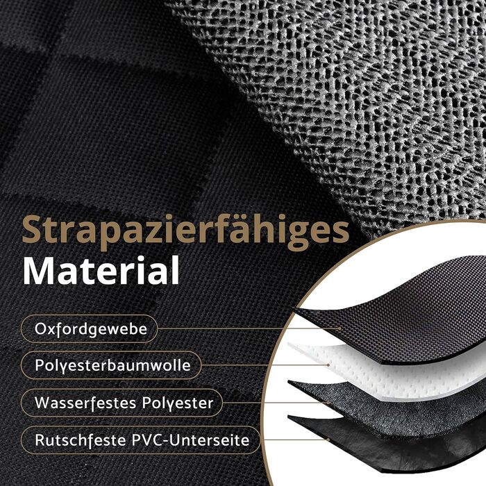 Автомобільна захисна накидка для собак 3-в-1 - захист заднього сидіння, багажника та гамак для собак. Нековзна, стійка до подряпин, водонепроникна. Розмір: 56 x 45 x 137 x 48 см