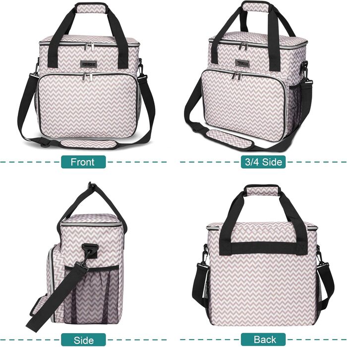 Сумка для подорожей з тваринами Baglher, переноска для собак та котів, з двома контейнерами для корму та двома силіконовими мисками; незамінний набір для подорожей з домашніми тваринами (Medium, Blw)