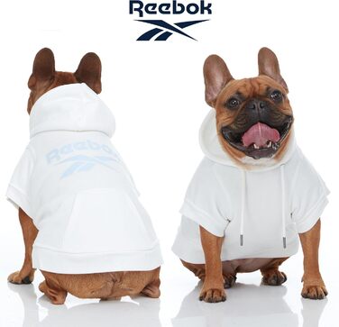 Reebok флісовий худі для собак з капюшоном, теплий зимовий светр із отвором для повідка, преміум одяг для маленьких, середніх і великих собак