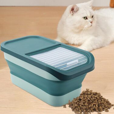 Контейнер для корму для собак Colcolo, 10 кг, складний, герметичний, зелений