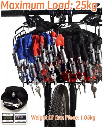 Складаний велосипедний кошик - навісний багажник для велосипеда, чорний, вантажопідйомність 25 кг