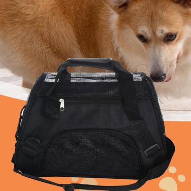 Транспортна переноска для собак та котів, складана, з регульованими плечовими ременями, розмір M