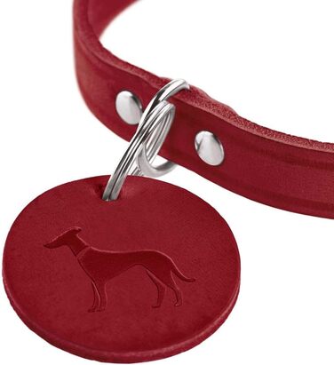 Нашийник для собак HUNTER AALBORG, колір: коньяк, міцне шкіряне обплетення, ідеальний для спорту та повсякденного використання, з шкіряним брелоком, Made in Germany, розмір 37 коньяк 37