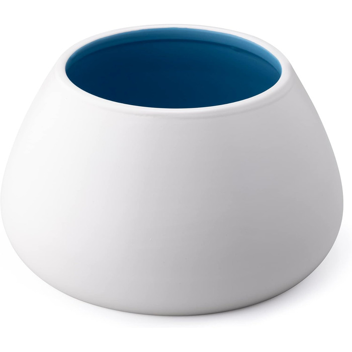 Навіс для собак Navaris Design з кераміки - велика миска для корму - миска для собак, миска для їжі - миска для кокер-спанієля та собак з довгими вухами - миска для собак з довгими вухами біло-блакитна