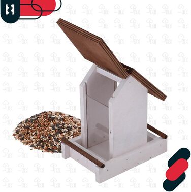 Коттарбау® годівниця для птахів зі стійкою, 310 x 1120 мм + корм 0,5 кг. Годівниця для птахів, вологостійка, для балкона, годівниця-парасолька.