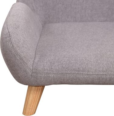 PawHut Софа для собак, лежанка для тварин, скандинавський стиль, сіра, 72 x 44 x 31 см