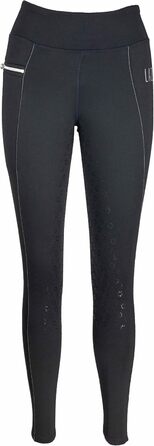 Лазура - зимові рейдінг легінси для жінок та дітей Ліза | термо-легінси для їзди верхи | з силіконовим повним обтиском & кишенею для телефону | дихаючі зимові рейдінг штани | екіпірування для верхової їзди в багатьох кольорах та розмірах 42 Чорний