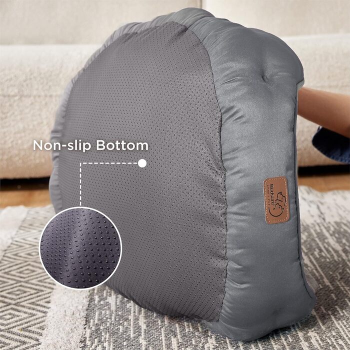 BEDSURE Ліжко для котів, 63x53x20 см, двостороння подушка, сіре, пране, для котів і маленьких собак