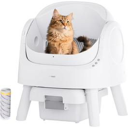 Автоматичний лоток для котів з самоочищенням, 10л, XL, білий
